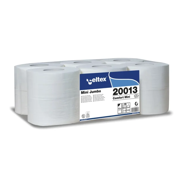 C20013_resultat Papier toilette Mini Jumbo Comfort – 100 % cellulose – 130 m – Pack de 12 rouleaux