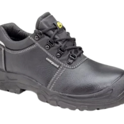 Chaussure basse  noire cuir fleur hydrofuge semelle pu