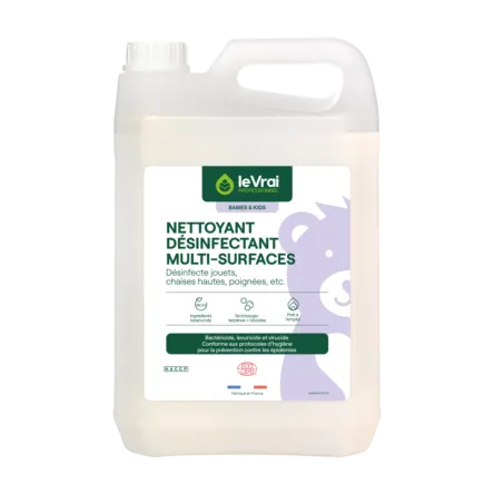 Le vrai babies et kids nettoyant désinfectant multi-surfaces