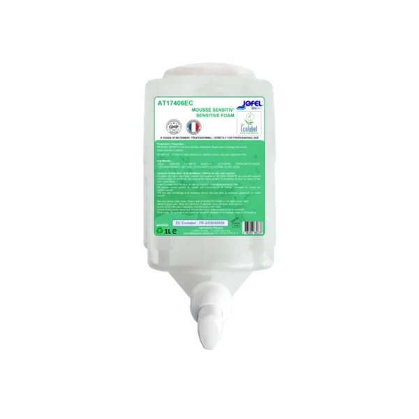 Savon mousse ecolabel pompe integree (cart. De 6 cartou. 1l)