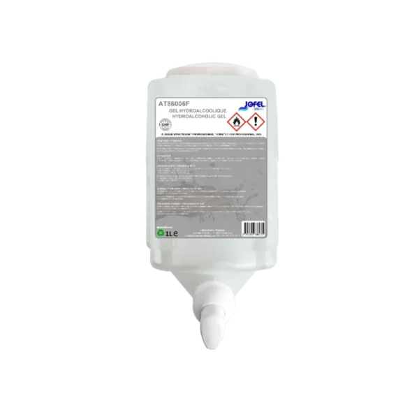 Gel hydro alcoolique + pompe integree (cart. De 6 cartouches de 1l)