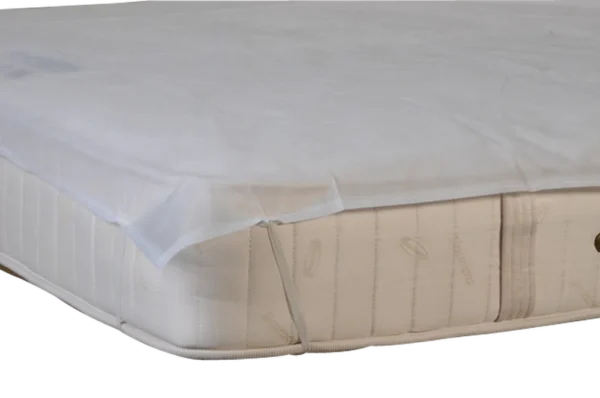 Alèse jetable blanche avec élastiques – PLP 25 g – 90 x 190 cm – Sachet de 100