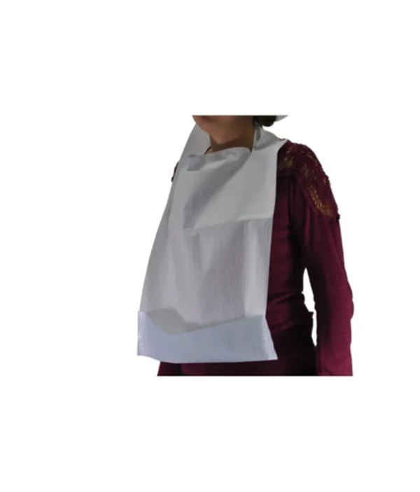 Bavoir geriatrique 40x60 papier - pe - bleu + poche (carton 1000)