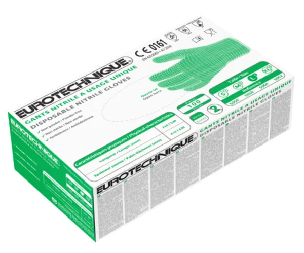 Gants euro-one 5960 nitril vert  (boîte de 100)