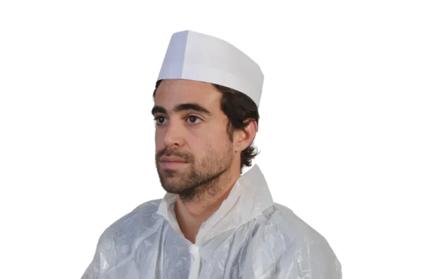 Calot papier reglable blanc uni (carton de 1000)