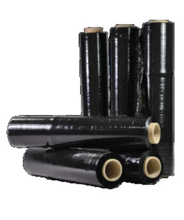 Film etirable manuel noir 15µ 0.45x270m (pack 6 rlx)