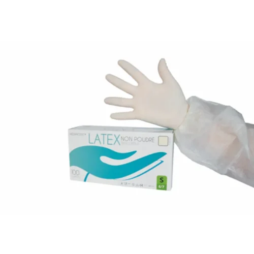 Gants d'examen latex non poudre qualite medicale (boite de 100)