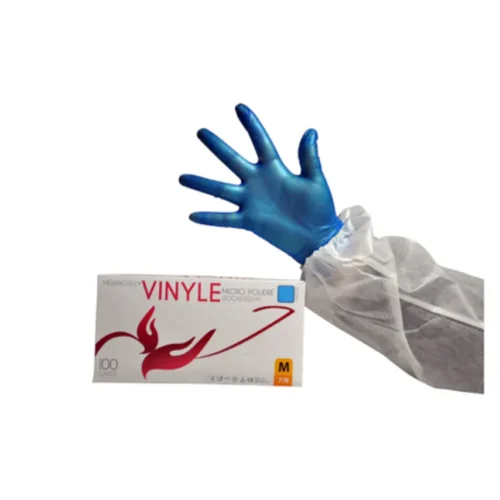 Gants d'examen vinyl bleu aql 1,5 qual.medicale (boite de 100)