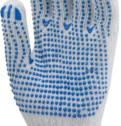 Gant coton tricote picots bleus sur les 2 faces t. Homme (lot de 12)