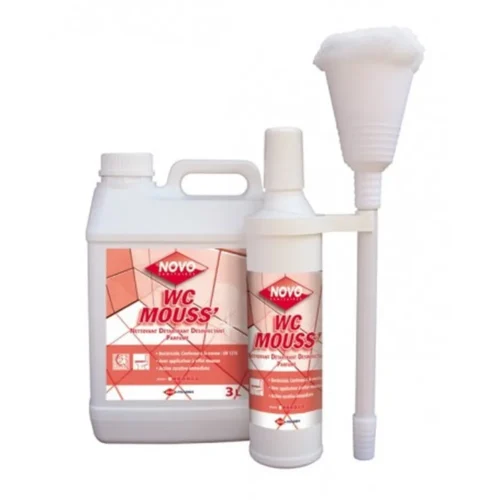 Novo wc mouss' detartrant puissant 4 x 3 litres + vadrouille
