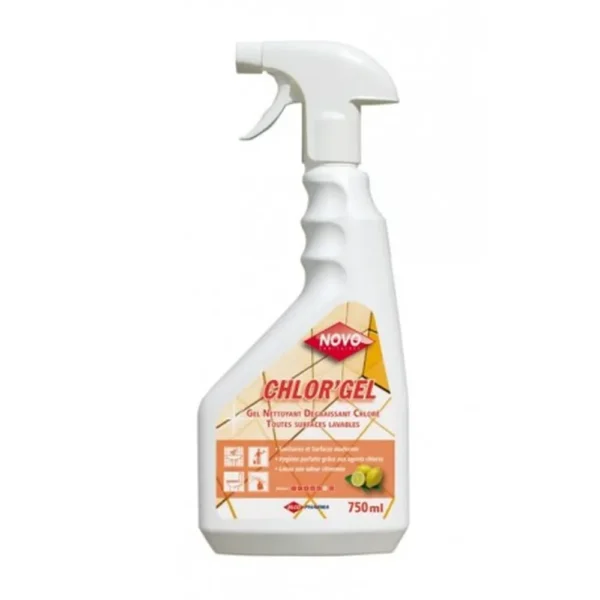 Novo chlor'gel gel nettoyant chlore citron (carton de 6 x 750ml )
