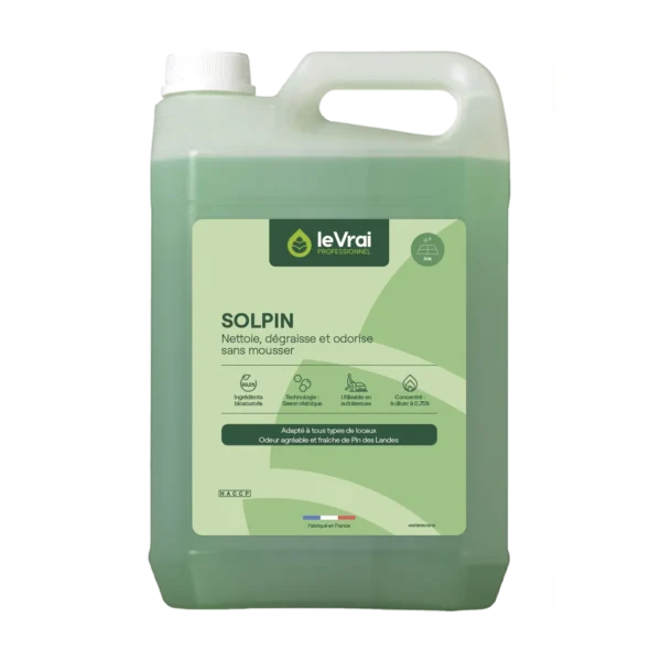 Solpin detergent sols et surfaces alimentaire ( 4 x 5 litres )