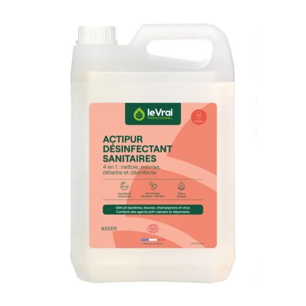 Actipur ecocert detartrant san desinfec. Virucide pae surfaces (4x5l)