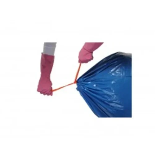 Sac poub.30 bd bleu l.coulissant 500 x 650- 30 µ (carton 100)