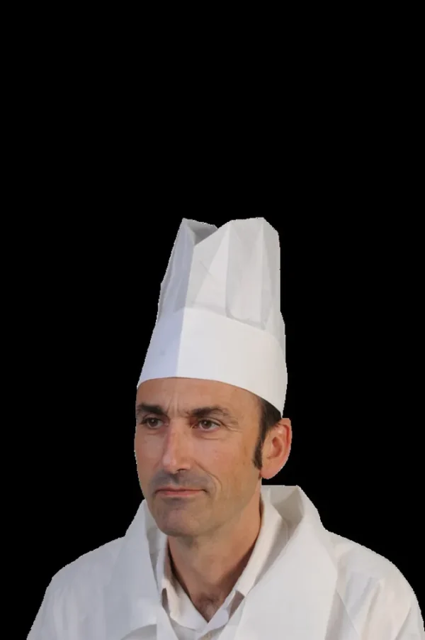 Toque papier plissee reglable ht. 230 mm (carton de 100)