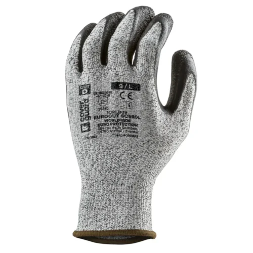 Gants eurocut sc580l cut d. Hppe j13 end. Latex noir (sachet 10)