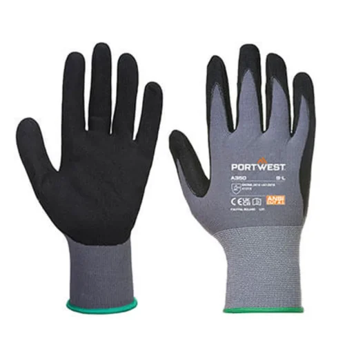 Gants a350 dermiflex mousse pu/nitrile ultra pro noir ( sachet 12)