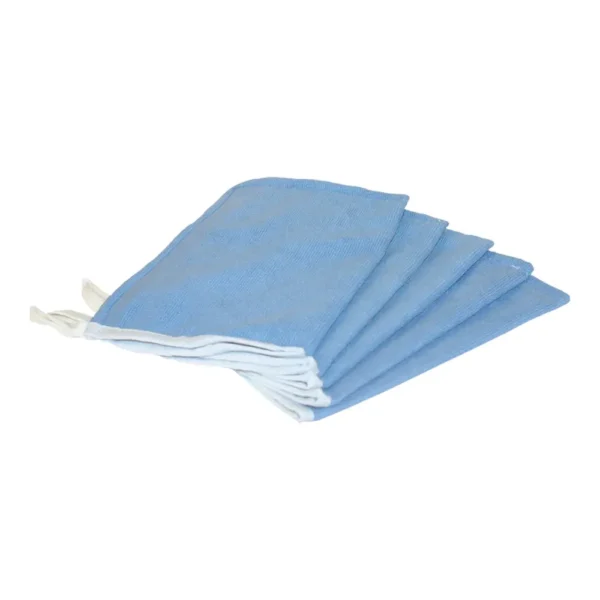 Gants microfibres bleus lavage essuyage surfaces (lot de 5)