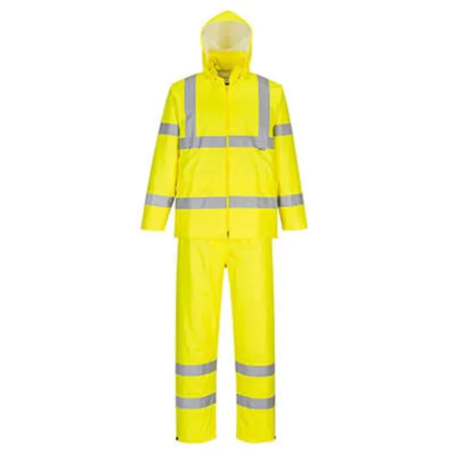 Ensemble de pluie Portwest H448 enroulable haute visibilité jaune
