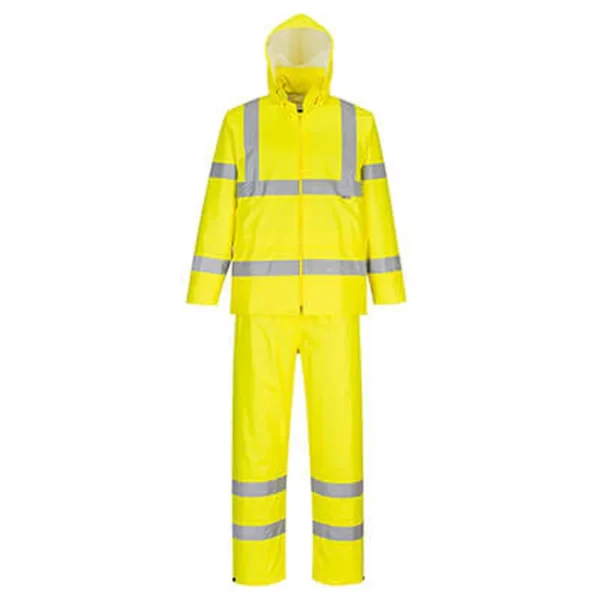 Ensemble de pluie Portwest H448 enroulable haute visibilité jaune