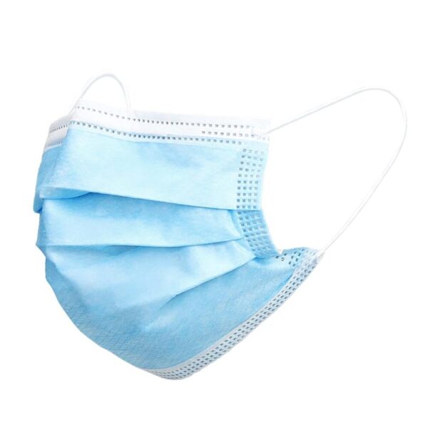 Masque chirurgical bleu 3 plis haute filtration - carton de 1000