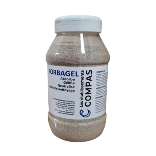 Absorbant solidifiant milieux aqueux – urine, vomi, sauce (6 x 1L)
