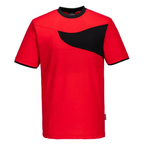 Pw211 - t shirt pw2 tissu respirant et absorbant l'humidite rouge