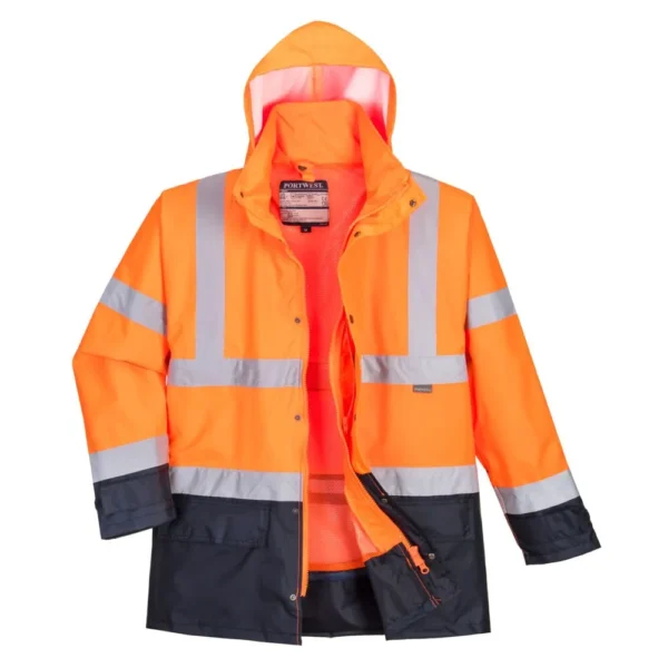 Parka Portwest S768 Executive 5-en-1 haute visibilité Bleu/Orange