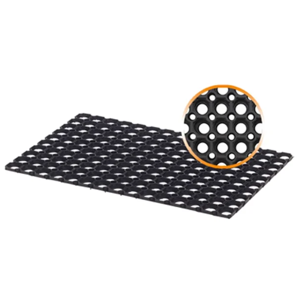 Tapis caillebotis caoutchouc épaisseur 22mm 60 x 80cm