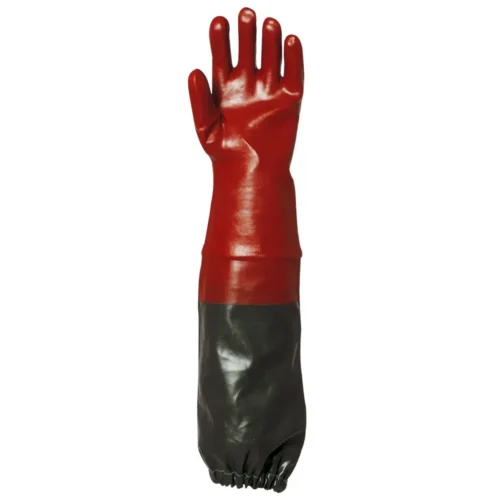 Gants  eurochem 3669 coton end.pvc rouge  65cm  (sachet 6)