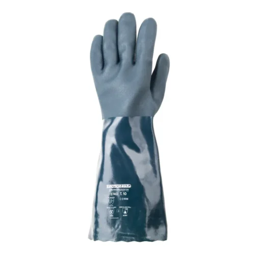 Gants eurochem 3740 coton enduction totale en pvc vert (sachet 10)