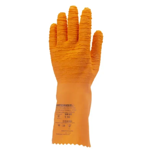 Gants eurostrong 3820 latex crepe orange 34 cm (sachet 12)