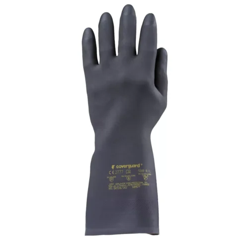 Gants eurochem 5310 neoprene noir flocke  ép.056mm 33cm (sachet 10)
