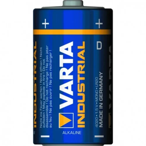 Piles alcalines lr20d 1.5v varta industrial (boîte de 20)