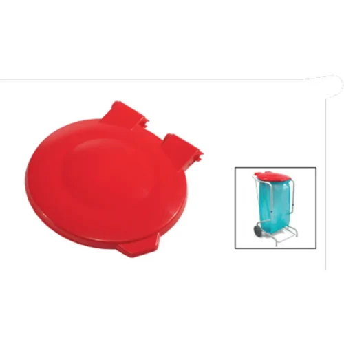 Couvercle support sac rond rouge