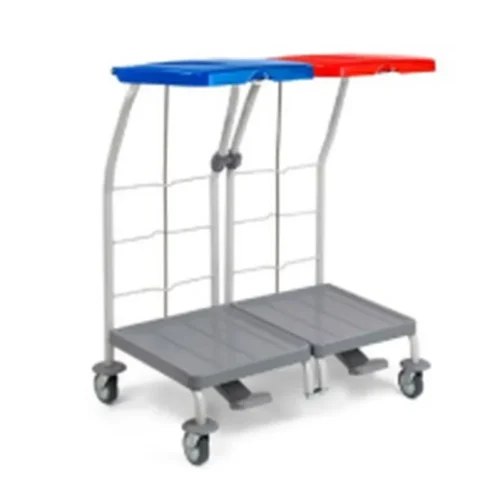Chariot linge rilsan  2 supports avec couvercle