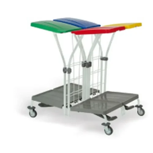 100RML0009-APEDALE Chariot linge 4 supports (dos a dos)