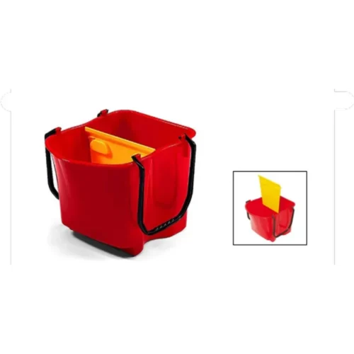 Seau bibac 28l rouge avec cloison