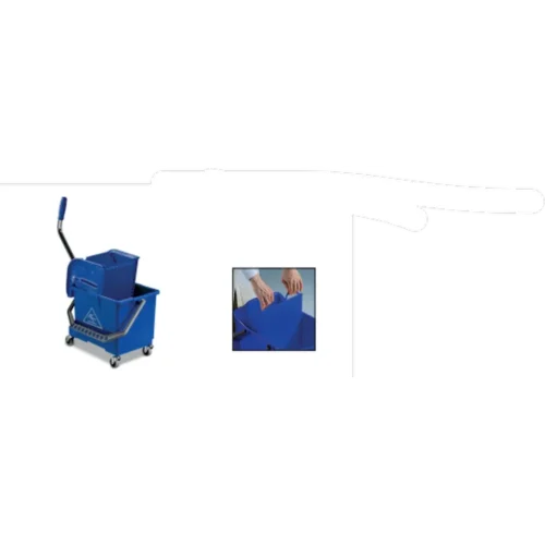 Seau spider 2x8 l bleu + presse a plat