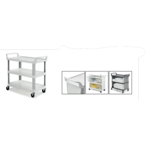 Chariot service silver montants pp. 3 plateaux