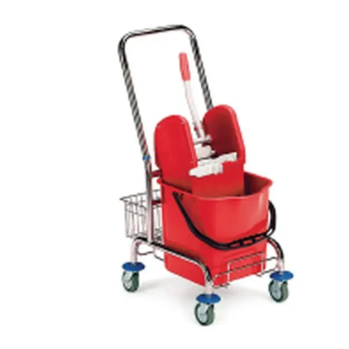 Chariot mini jack 25 l chrome + timon avec presse