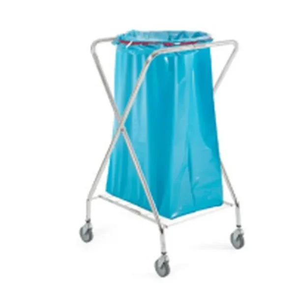 Chariot support sac rond chrome pliable  120l