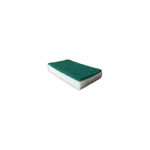 Pad melamine h.d. blanche dos en fibre non tissee verte 250x115x25mm (x10)