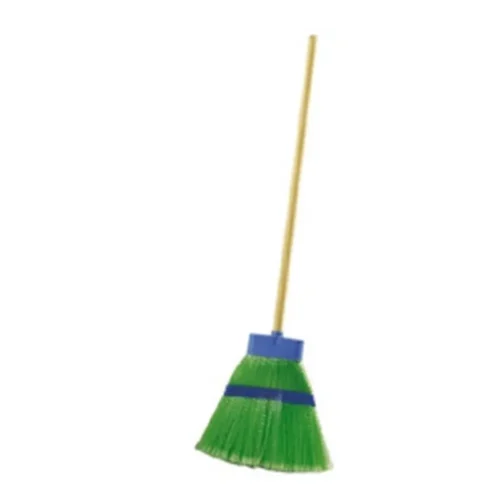 Balai verde pvc avec manche bois 110 cm