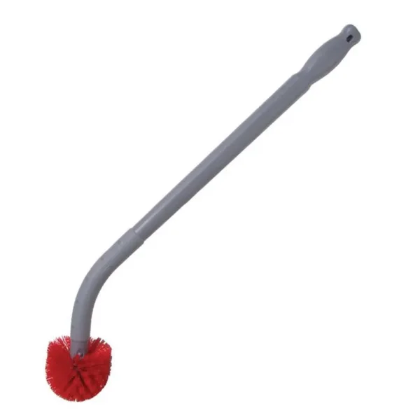 Manche ergonomique + 2 tetes de brosse wc (rouge)