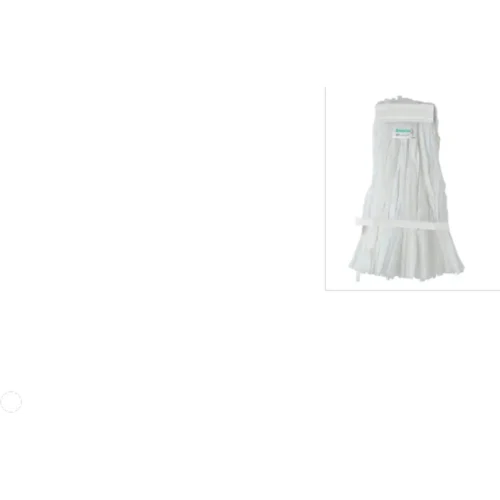 Faubert synthet. Blanc /support+bande bleus