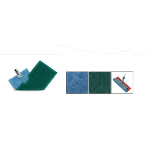 Frange duoface wash basic/scrubly bleu/vert