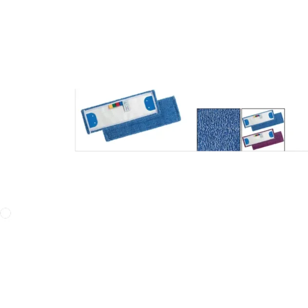 Bandeau microfibres puli-brush roug/bleu systeme languettes 40 x 13cm