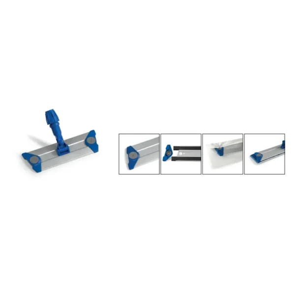 Support de lavage/balayage aluminium systeme velcro