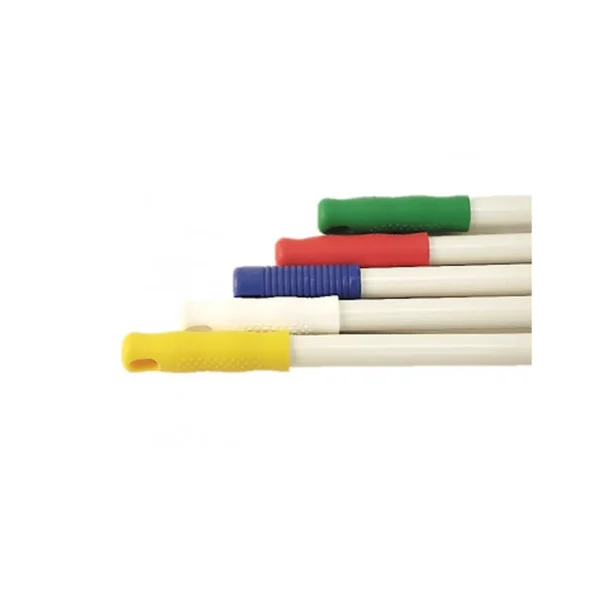 Manche fibre blanc alimentaire 140cm poignee couleur